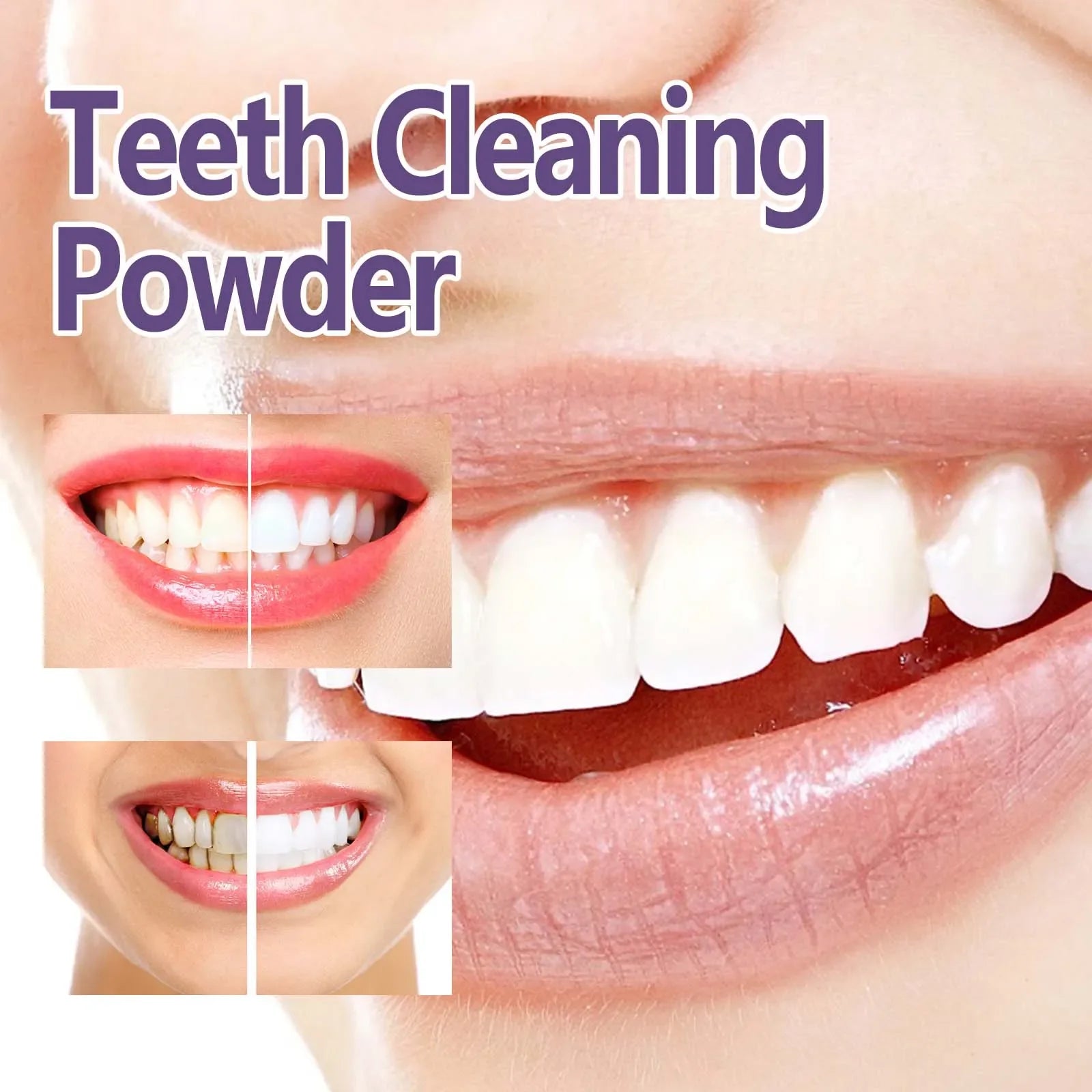 Purple Tooth Powder Brightens Smile