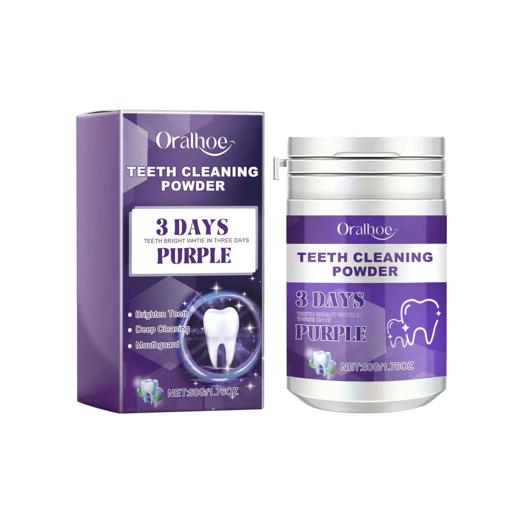 Purple Tooth Powder Brightens Smile